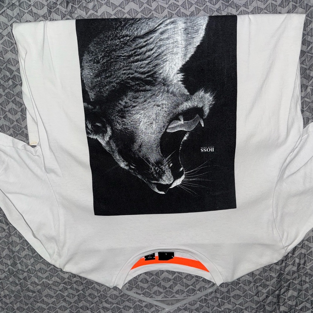 Hugo Boss White T-Shirt with Black Panther Graphic